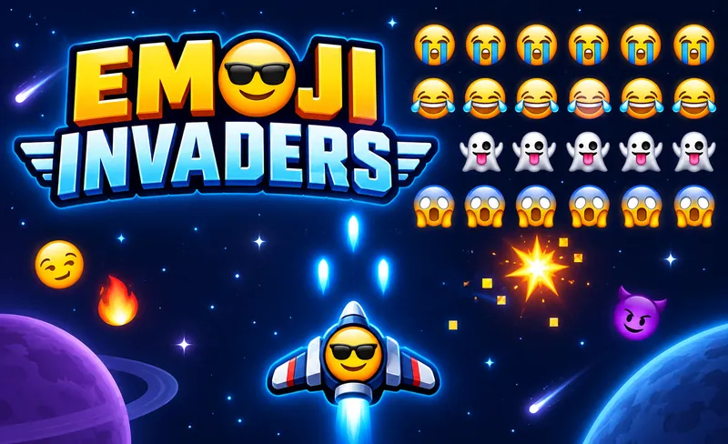 Emoji Invaders game screenshot